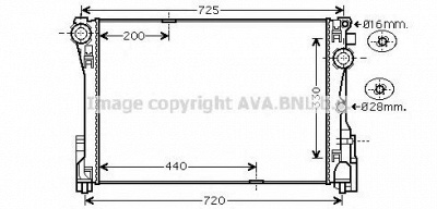 AVA QUALITY COOLING ms2575 -  Радиатор, охлаждение двигателя